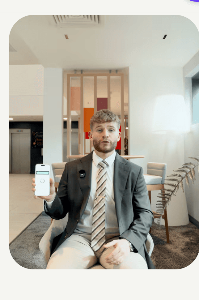 Alex Beardsley, CapExpand founder, with a Dojo terminal